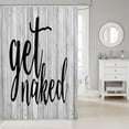 thumbnail image 2 of Sexy Red Lips Shower Curtain Get Naked Shower Curtain Set with Hooks for Couple Lover Men Women Funny Quotes Bathroom Curtains Fashion Stylish Black Red White Cloth Fabric Bathroom Decor 72x72 Inch, 2 of 6