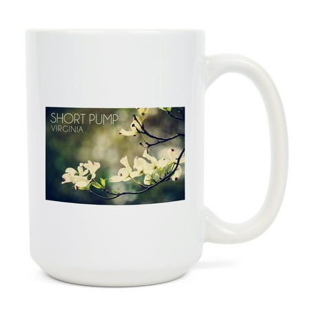 

15 fl oz Ceramic Mug Short Pump Virginia Dogwoods in Bloom Dishwasher & Microwave Safe