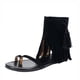thumbnail image 2 of Sandalias romanas con punta de jersey y cremallera lateral plana, transpirables, informales, vintage, para mujer Wmkox8yii  nm2425, 2 of 4