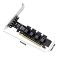 thumbnail image 4 of Tarjeta De Expansión Dividida Ngff Pci-E 16X A 4 Puertos U.2 SFF-8643 NVME PCIE SSD Adaptador PCI-E 16X a 4 puertos U.2 SFF-8643/8639 Tarjeta dividida, 4 of 9