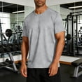 thumbnail image 2 of hoksml Men's Quick Dry Short Sleeve T-Shirt Breathable Mesh Athletic Workout Gym Running Top with Reflective Details, 2 of 9