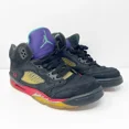 thumbnail image 2 of Ni - ke Ni - ke Boys Air Jordan 5 CZ2989-001 Black Basketball Shoes Sneakers Size 6.5Y, 2 of 5