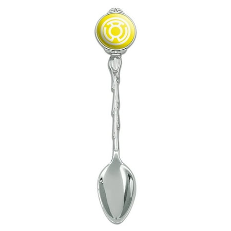 

Green Lantern Blackest Night Sinestro Corps Yellow Lantern Logo Novelty Collectible Demitasse Tea Coffee Spoon