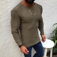 thumbnail image 2 of IROINNID Men's Sweater Round Neck Long Sleeve Jumper Mid-Length Solid Color Comfy Pullover Sweaters Tops, 2 of 3