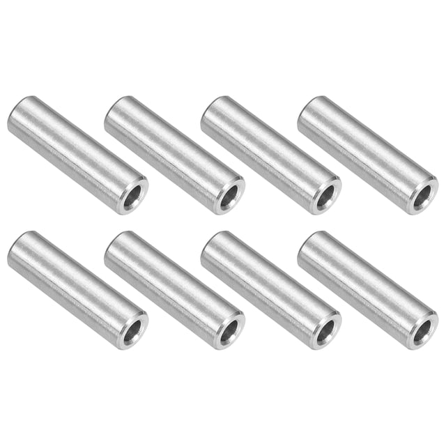 8 Pcs Entretoises en Acier Inoxydable 304 1/4 Pouces OD x 1/8 Pouces ID x 13/16 Pouces Longueur(6x3x20mm) Vis Support de Bague Finition Simple Non Filetée Entretoises Rondes en Métal pour Vis M3 Boulons et Tringles, Argent