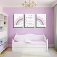 thumbnail image 3 of 3Pcs Rainbow Nursery Canvas Wall Art Boho Pink Cute Inspirational Wall Decor Pictures Kids Room Posters Prints for Nursery Kids Teens Playroom Room Boys Girls Bedroom Decoration, 3 of 6