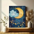 thumbnail image 6 of Sleeping Moon and Stars Canvas Print/Wall Art， Suitable for Bedroom Decor， Living Room Decor， Nursery Decor， Hallway Decor， Office Decor, 6 of 8