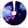 thumbnail image 5 of Christmas Tree Skirt Xmas Tree Skirts 36 in Butterfly and Galloping Iridescent Unicorn Christmas Tree Mat for Christmas Holiday Party Ornaments, 5 of 5