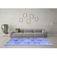 thumbnail image 3 of Ahgly Company Indoor Round Abstract Blue Modern Area Rugs, 3' Round, 3 of 4