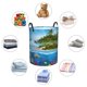 thumbnail image 4 of Balery Island And Coral Reef Cesta de ropa redonda con asas, impermeable, independiente, para ropa, juguetes, dormitorio y familia-Small, 4 of 6