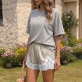 thumbnail image 5 of Lace Shorts for Women Silky Low Rise Boxer Y2k Shorts Summer Causal Lounge Pajama Shorts, S, 5 of 6