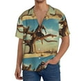thumbnail image 3 of Disketp Men's Hawaiian Elephant on dry tree Print Shirts Button Down Holiday Beach Shirts-XX-Large, 3 of 7