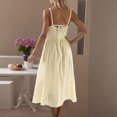 thumbnail image 6 of qolati Summer Dresses for Women 2025 Striped Spaghetti Strap Maxi Sundresses Boho Beach Vacation Sleeveless Flowy Long Dress, 6 of 9