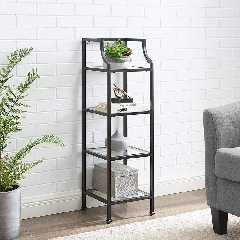 GxIne Aimee Short Glass Etagere Oil Rubbed Bronze Walmart