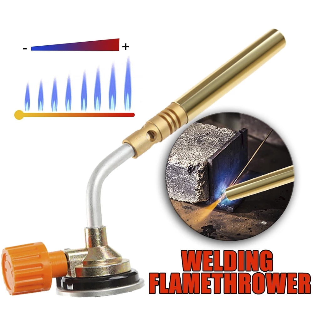Blow Torch Butane Gas Flamethrower Burner Welding Auto Ignition Soldering BBQ / 