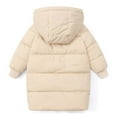 thumbnail image 4 of MEZZALL Kids Girls Long Down Coat Warm Winter Jacket With Insulation Cold Weather Outdoor Activities Long Sleeve Outerwear Solid Color Coats Soft Child Streetwear, 4 of 4