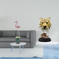 thumbnail image 2 of Estatua de resina de flamenco, escultura de pájaro, figura de cabeza de tigre, adorno de mesa con relieve, adecuado para dormitorio, sala, 2 of 8