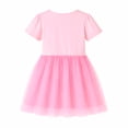 thumbnail image 2 of HILEELANG 2-7T Toddler Girls Birthday Tulle Dress Short Sleeve Pink Party Dress with Cake Print 3T, 2 of 9