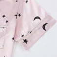 thumbnail image 5 of Bovxnpu Boys Girls Satin Pajamas Sets, Toddler Girls Button-Down Sleepwear 2 Piece Loungewear Set, Long Sleeved Trousers Printed Children's Home Clothes Suits 6 Years, 5 of 6