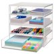 thumbnail image 1 of Organizador de cajones Stori Chloe de plástico transparente con 4 cajones, 1 of 8