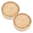 thumbnail image 5 of Milisten 2pcs 8 Inch Bamboo Steamers Chinese Dim Sum Cookers Dessert Lotus Leaf Rice Steamers Kitchen Cooking Tools with Cover, 5 of 5