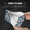 thumbnail image 5 of Lsque Flowers Printed Long Tissue Box Cover Holder, Facial Paper Organizer Dispenser,Triangle with Bottom Belt, PVC Leather Decorative Organizer, 5 of 9