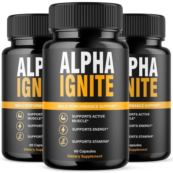 Alpha Ignite Advanced Formula Pills All Natural Vitamin Supplement AlphaIgnite 180 Capsules