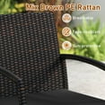 thumbnail image 6 of Costway 7PCS Patio Rattan Dining Chair Table Set with  Cushion Umbrella Hole Black, 6 of 11