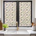 thumbnail image 3 of Easter Window Privacy Film, Yellow Spring Sheep Chickens Eggs Floral Butterfly Static Cling UV Sun Blocking Tint Film Heat Control Windows Films for Bedroom Bathroom, Window Stickers 17.7"x39.3", 3 of 8