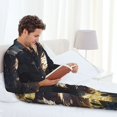 thumbnail image 5 of Bingfone Men's Pajama Set 2 Piece Loungewear PJs, Long Sleeve with Pajama Pants-Sleeping Dragon In Forest, 5 of 7