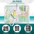 thumbnail image 3 of Manicure Set Women Personal Nail Care Kit, 30 in 1 Professional Manicure Kit for Women Pedicure Kit, Nail Clipper Set and Beauty Tool Portable Set, with Luxurious Travel Case (Multi-Colored), 3 of 4