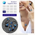 thumbnail image 4 of Leafael Necklaces for Women, Infinity Love Heart Pendant with Rainbow Blue Birthstone Crystal for September, Jewelry Gifts for Wife, Silver Plated 18 + 2 inch Chain, Birthday Gift for Mom Girls Her, 4 of 6