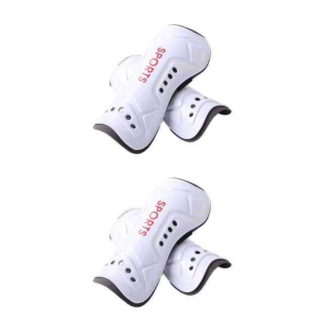 Thinsony Impact Resistance Leg Protector For Adult Soccer Training Durable Construction Injury Prevention teen white 2Set