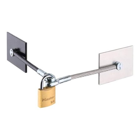 Black & Gray (Two Tone) Refrigerator Lock with Padlock