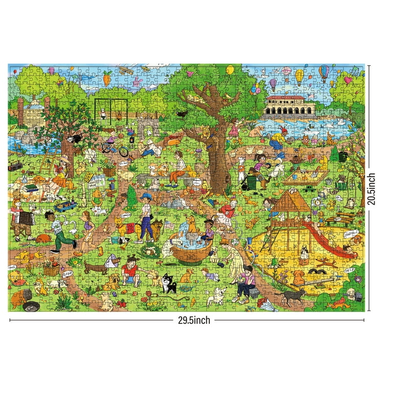 Antelope Puzzle - 1000 Piece Puzzle for Adults, Dog Park Jigsaw Puzzles  1000 Pieces - 1000 Pieces High Resolution, Matte Finish, Smooth Edging, No