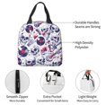 thumbnail image 4 of Honeii music Skull record mike Print Lunch Bag Women, Lunch Box Lunch Bag for Women Adult Men, Small Leakproof Cute Lunch Tote Large Capacity Reusable, 4 of 8