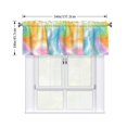 thumbnail image 2 of Drapery Wear Rod Short Curtain 54x18in Filter With Light Feature For Easy Installation Rod Free For Bedroom Kitchen Bathroom\r\n Lightgreen Tie Dye Background Rainbow Colors, 2 of 7
