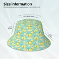 thumbnail image 4 of Daiia Yellow Lemon Pattern Bucket Hat - Trendy Cotton Sun Hat for Beach, Golf, Fishing - Fun Outdoor Vacation Boonie for Men and Women, 4 of 9