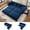 Blue, variant on 90.6'' Futon Sofa Bed, Chesterfield Velvet Sleeper Sofa, Convertible Floor L-Shaped Couch, Tufted Back, 4 Pillows, Gold Edge Trim, Deep Loveseat Couches for Living Room, Apartment, Gold Beige