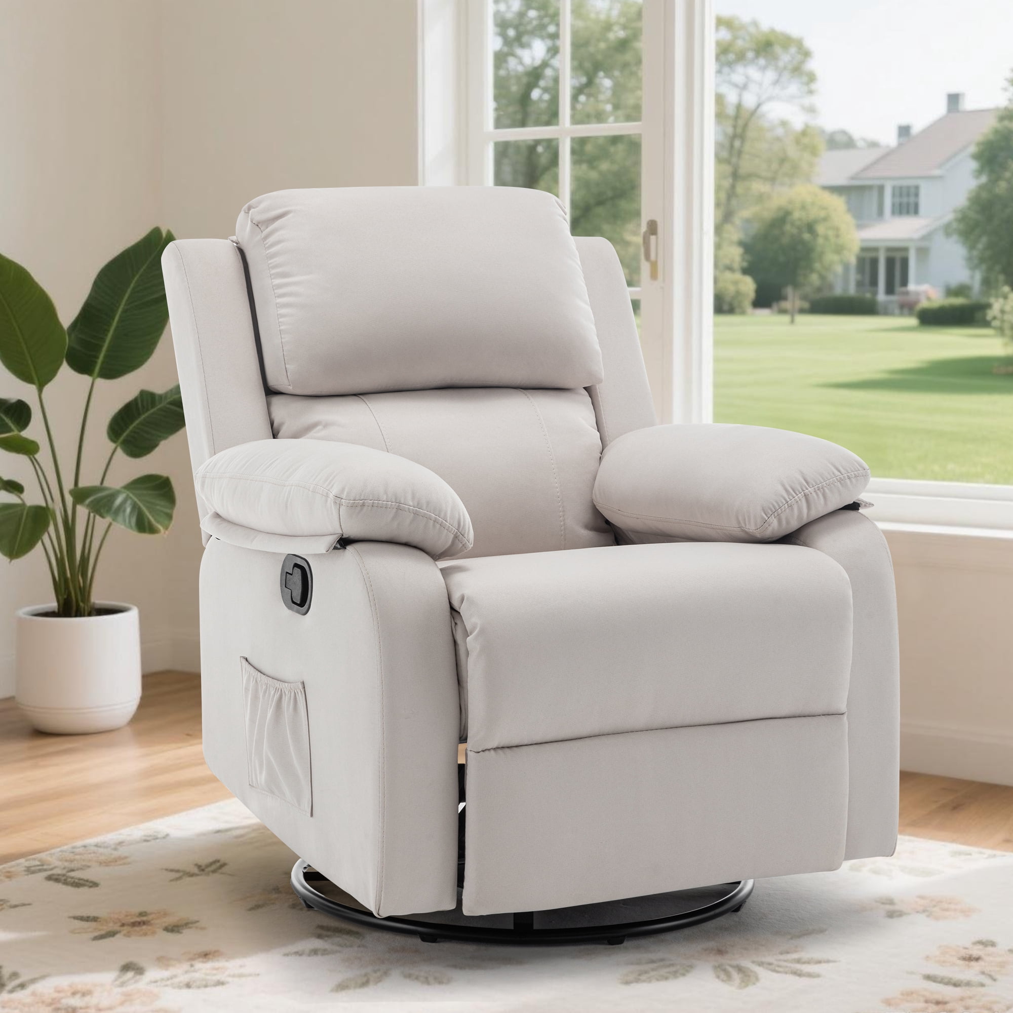 Small Space Rocker Lnsenfin Swivel Rocker Recliner Chair Small Recliners for Small Spaces ...