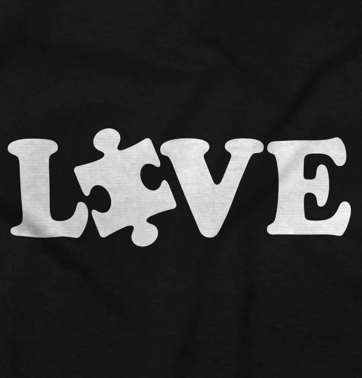 Love Autism Awareness Puzzle Piece Men's Graphic T Shirt Tees Brisco Brands L