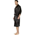 thumbnail image 3 of Intimo Mens' Classic Satin Robe Loungewear Sleepwear Bathrobe, 3 of 5