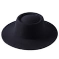 thumbnail image 2 of Faithtur Female Hat, ts Solid Color Flat-Top Cap Blower Hat Woolen Cap Fedoras, 2 of 5
