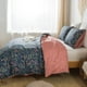 thumbnail image 4 of Juego de fundas de edredón HoneiLife Queen, 100% algodón, estampado floral, 3 piezas, 4 of 8