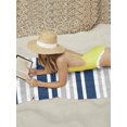 thumbnail image 6 of Beach Towel Navy Blue Stripes Bath Pool Towels Grey Vertical Striped Lines Absorbent Beach Towel Soft Large Quick Dry Lightweight Camping Travel Sports Yoga Gym Swim Towels for Adult 35x70 Inch, 6 of 9
