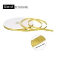 thumbnail image 2 of Uxcell Satin Ribbon Grosgrain Solid Silk Wedding Bouquet Ribbon for Valentine's Day Gift Wrapping Cake Box Bows Gold Yellow-3/8" x 50 Yard, 2 of 7