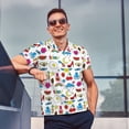 thumbnail image 4 of Balery Summer Camisa Polo de Hombre con Estampado, de Manga Corta y Tejido Medio, Camisa Tipo Golf Polo-Small, 4 of 6