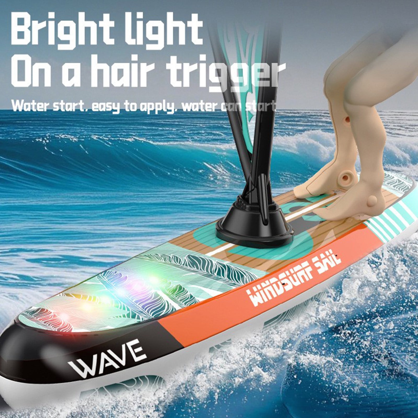 2.4GHz Remote Control Boat for Boys&Girls Pool, High Speed Rechargeable Water Racing Toy with LED Lights, Floating RC Ship for Ages 6-12, Outdoor Pool & Lake Summer Gifts