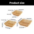 thumbnail image 5 of 3pcs Wicker Food Storage Basket Multipurpose Simulated Rattan Treat Basket for Snacks and Tabletop Arrangement, 5 of 7