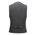 thumbnail image 4 of 3 Piece Suit Men Slim Fit Men's Suits Double Breasted Suits for Men Blazer Solid Wedding Party Suit + Vest + Pants Suit, 4 of 8
